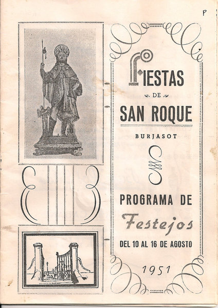 Fiestas patronales en honor de San Roque 1951 Burjassot / Burjasot